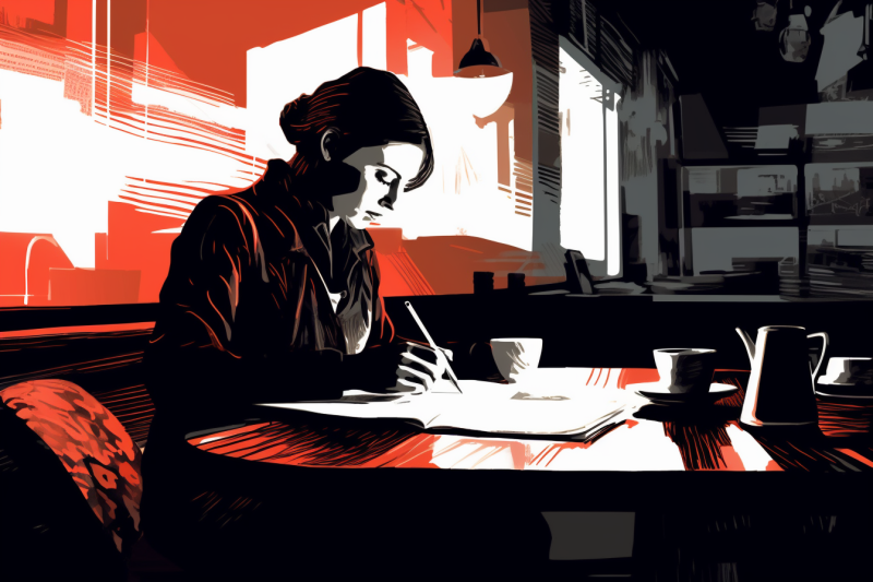 Decentered-Media_a_vectorgraphic_of_a_woman_sitting_at_a_table__2a82e983-ab9f-4227-a55c-4724c23bb902