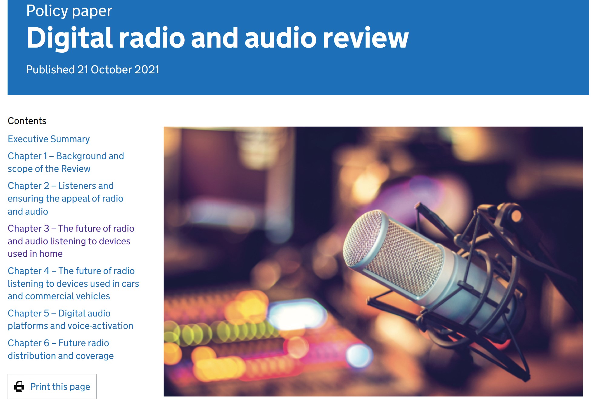 DCMS Radio Policy Paper 001 2021 10